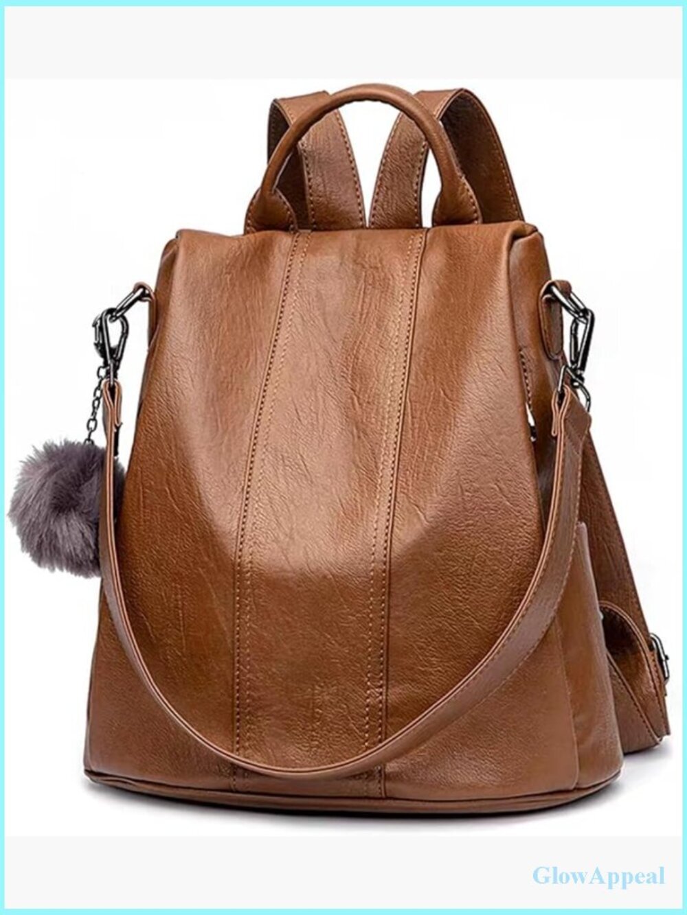 Convertible Anti-Theft PU Backpack Purse Travel Rucksack Shoulder Handbag